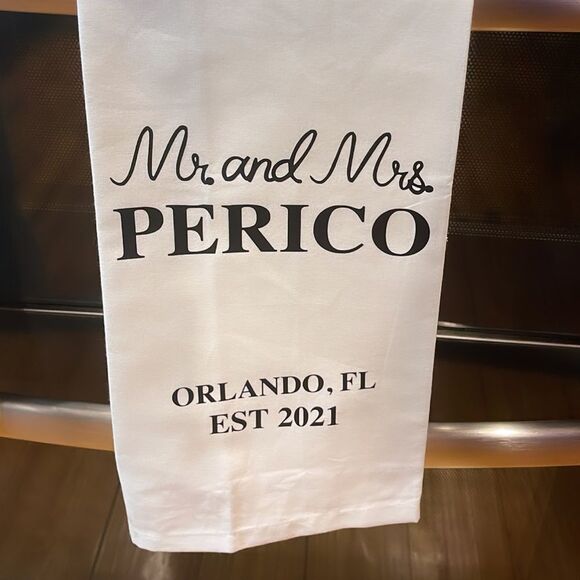 NWT Wool + Pepper Co. CUSTOM MR & MRS Dish Towel - Picture 3 of 3